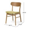 GDFStudio Alexis  Mid Century Modern 7 Piece Fabric and Upholstered Rubberwood Dining Set - 4 of 4