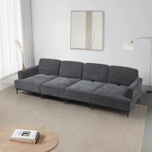 Nebula Vortex 128" Wide Upholstered 4 Seater Sofa For Living Room - 1 of 4