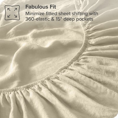 Natural Twin XL Organic Linen Sheet Set
