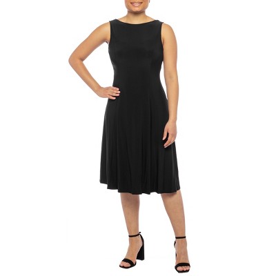Tiana B. - Solid Ity Fit And Flare Midi Dress