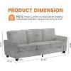 83" Oversized Chenille Sofa for Living Room, Three-Seater Cloud Couch, Mid-Century Modern Upholstered Sofa, for Living Room, Bedroom - 2 of 4