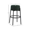 Meridian Furniture,Avalon Green Boucle Fabric Bar Stool - 4 of 4