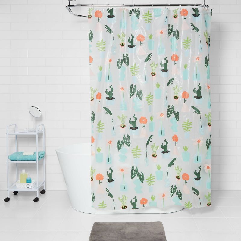 Plants Shower Curtain Green - Room Essentials&#8482;, 3 of 13