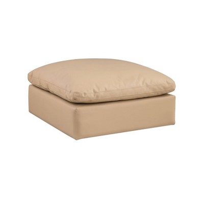 Meridian Furniture,Comfy Vegan Leather Modular Ottoman