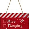 Northlight 6" Red and White Striped "I Really Tired" Hanging Square Christmas Ornament - 3 of 4