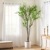 XINGHANZHENXUAN Artificial Disc Leaf Tree, Pre-Potted Faux Plant with Flexible Branches, Low-Maintenance Greenery for Home & Office - 3 of 4