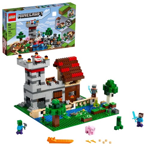 Lego Minecraft The Crafting Box 3 0 Minecraft Castle And Farm Building Set Target