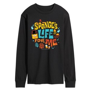 Men's - Spongebob Squarepants - Spongebob: The Search For Squarepants Sponges Life For Me Long Sleeve Graphic T-Shirt - 1 of 4
