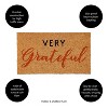 Evergreen Flag Funny Welcome Coir Doormat | Everyday 28" x 16" Front Door Mat Outdoor Entrance | No Slip Door Rugs Entryway Indoor | Very Grateful - 3 of 4