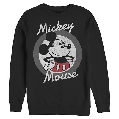 Men's Mickey & Friends Classic Circle Sweatshirt - Black - Large