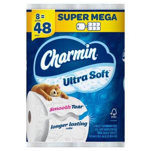 Charmin Essentials Soft Bathroom Tissue, Mega, 2-Ply