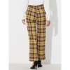 INSPIRE CHIC Women's Plaid Elastic Waist Casual Work Office Long Pants - 4 of 4