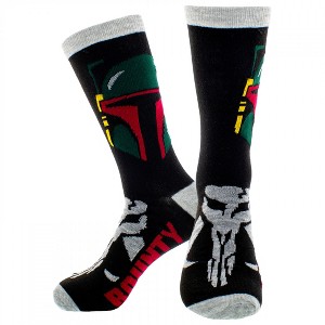 Mens Star Wars Boba Fett Bounty Hunter Crew Socks - 1 of 4