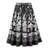 Collections Etc Border Print Easy Fit Circle Skirt with Drawstring Waistband - 2 of 4
