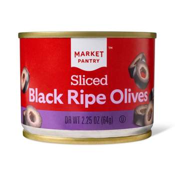 Sliced Ripe Black Olives - 2.25oz - Market Pantry™