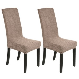 Unique Bargains Waterproof Jacquard Elastic Band Durable Dining Chair Slipcovers - 1 of 4