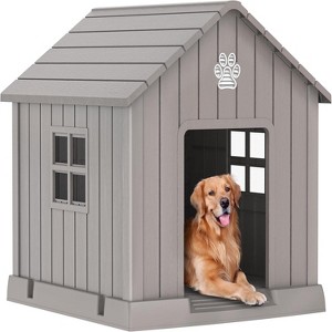 Decksplore 38 inch Weatherproof Indoor Outdoor Dog House for All Sizes - 1 of 4