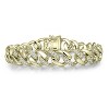 Guili 14K Gold Plated Pave Link Bracelet with Clear Cubic Zirconia Offers Brilliant Sparkle and a Bold, Elegant Touch for Everyday or Evening Wear - 2 of 3