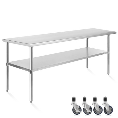 Kutler Stainless Steel Table 30 X 60 In. With Caster Wheels, Nsf Heavy ...