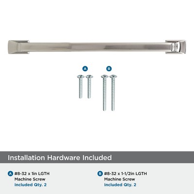 Polished Nickel 6-5/16" Modern Cabinet Bar Pull