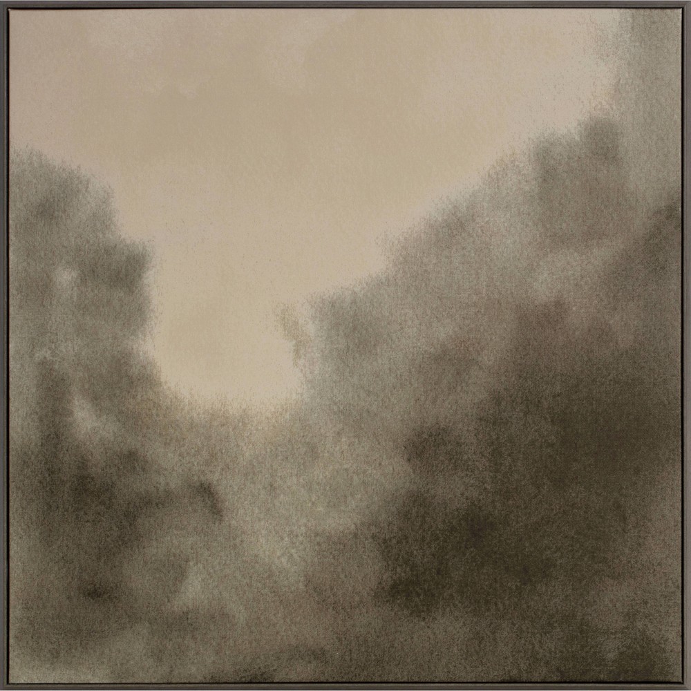 30"x30" Blurry Treetops Framed Wall Art Canvas Board - Threshold™ designed with Studio McGee: Serene Nature Decor