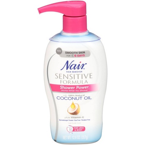 Nair Shower Power Sensitive With Coconut Oil 12 6oz Target