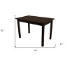 HomeRoots 48" Dark Brown Solid Wood Dining Table - 3 of 4