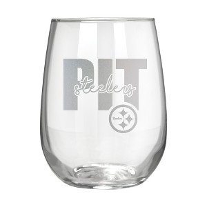 NFL Pittsburgh Steelers The Vino Stemless 17oz Wine Glass - Clear - 1 of 1