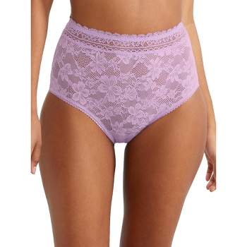 Felina | Signature Stretchy Lace Hi-Waisted Boyleg Panty (Amaranth Purple,  Medium)