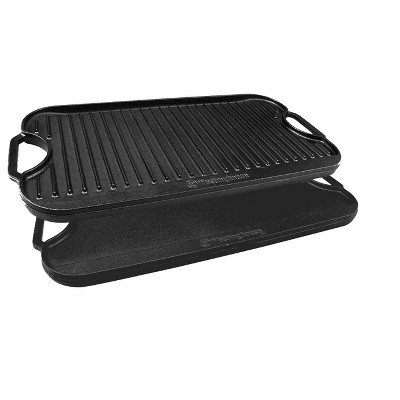 Westinghouse Cast Iron Seasoned Grill And Griddle, 20X10-Inch