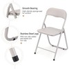 2/4 Pack Folding Chairs with Cushion, Portable Metal Folding Chairs for Indoor & Outdoor Events, Stackable with Non-Slip Feet - 3 of 4