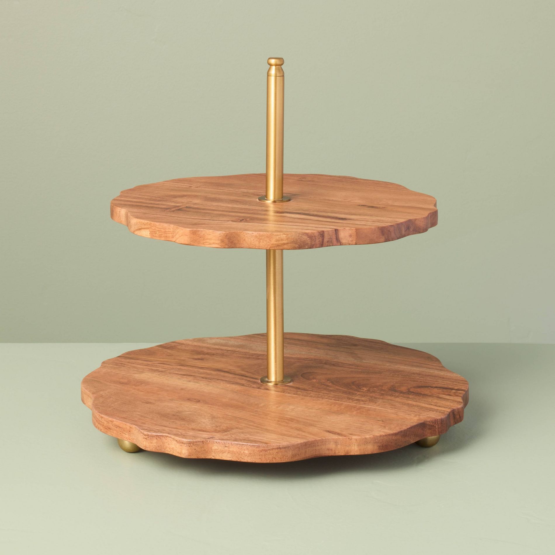 Carved Edge Wooden Tiered Serve - Hearth & Hand™ with Magnolia