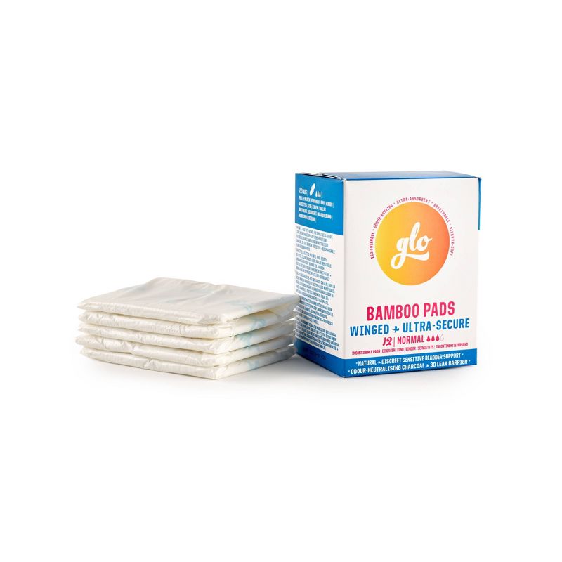 glo Here We Flo Bamboo Ultra Secure Pads for Sensitive Bladder with Wings for Leak Protection and Comfort - 12ct, 3 of 9