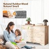 VINGLI Solid Wood Dresser Unfinished for Color DIY, Natural Real Wood Dresser 6 Drawer for Bedroom - 3 of 4