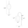 LNC Mirabellisation 1-Lights 5.1" Modern Armed Crackled-Glass Wall Lights, Polished Gold - 3 of 4