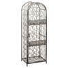 HOMCOM 45 Bottle Wrought Iron Wine Rack Jail with Lock - Antique Bronze - image 4 of 4