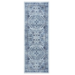 Coolmee Boho Washable Rugs,Vintage Non Slip Ultra Soft Throw Rugs Low-Pile Floor Carpet Rug for Bedroom Entryway Dining Room Dorm, - 1 of 4
