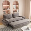73.2" Queen Pull Out 3-in-1 Velvet Sleeper Sofa Bed, Multi-Functional Convertible Loveseat for Living Room & Bedroom - 3 of 4