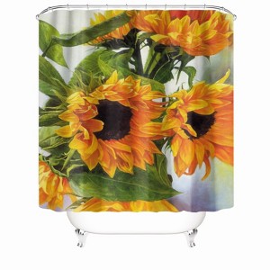 Bright Sunflower Shower Curtains for Bathroom Waterproof Fabric Bath Curtain Durable Soft Stylish Bathroom Decor 72x72 Inch - 1 of 1
