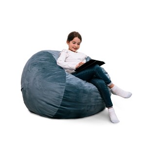 Big Joe Bean Bag Chair with Removeable Cover, Foam Filled, Multiple Sizes and Fabrics, All Ages - 1 of 4