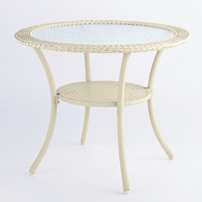 BrylaneHome Roma All-Weather Resin Wicker Bistro Table