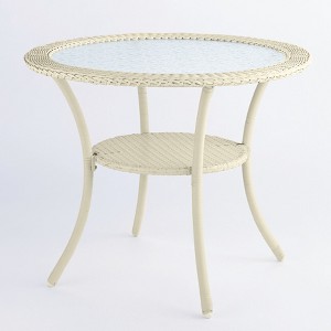 BrylaneHome Roma All-Weather Resin Wicker Bistro Table - 1 of 3