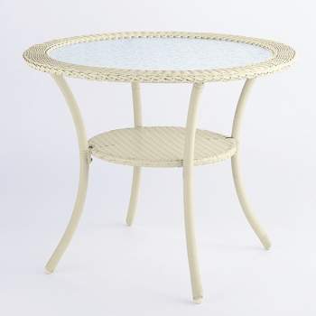 Outdoor Living  Roma All-Weather Wicker Side Table -  36"Diam. x 29"H