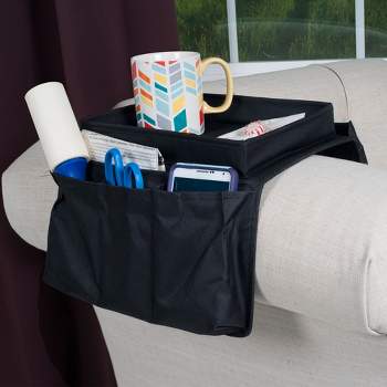 Hastings Home 6 Pocket Arm Rest Organizer w/ Table-Top