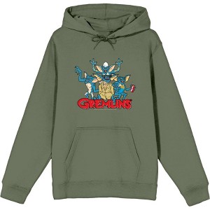 Gremlins Monsters & Logo Adult Long Sleeve Hoodie - 1 of 2