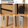 Garvee 4 Drawer Dressers, Chest of Drawers for Bedroom, Nightstand, Boho Wicker Dresser with Handles and Wood Legs for Living Room Hallway, Natural - 4 of 4