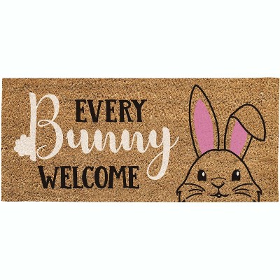 Evergreen Every Bunny Welcome Sassafras Indoor Outdoor Switch Doormat 1'10"x10" Multicolored