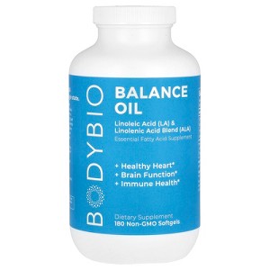 BodyBio Balance Oil, Linoleic Acid (LA) & Linolenic Acid Blend (ALA), 180 Softgels - 1 of 4