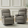 Irene 30.5" Wide Genuine Leather Manual Recliner with Rolled Arms Set of 2| ARTFUL LIVING DESIGN - 2 of 4