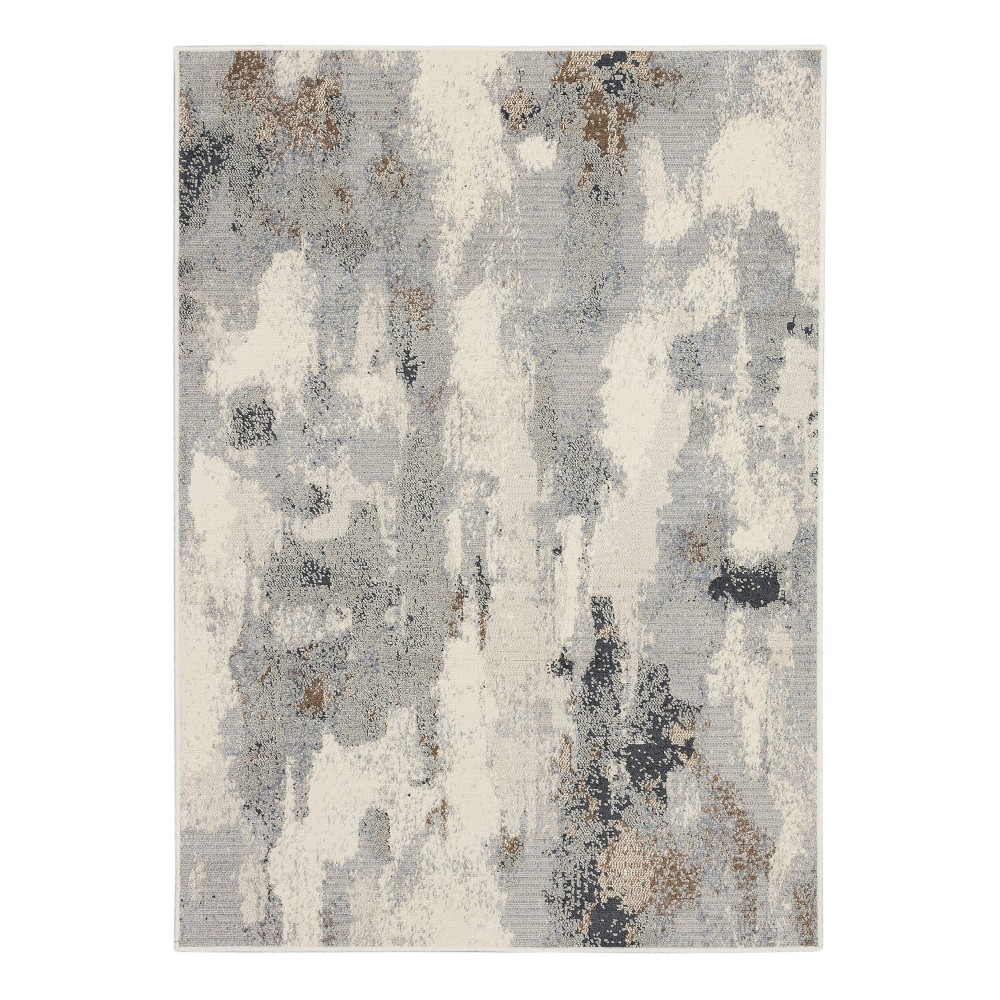Photos - Doormat 7'x10' Watercolor Area Rug Gray - Threshold™